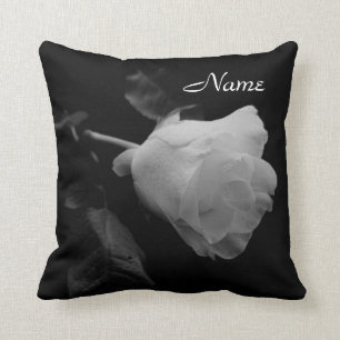 "One White Rose" Pillow