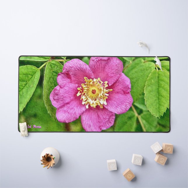 One Wild Rose Desk Mat (Kids Table)