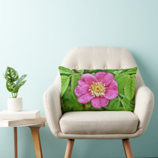 One Wild Rose Lumbar Pillow