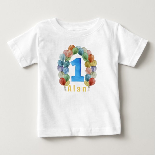 ONE with balloon cute baby Tshirt (Front)