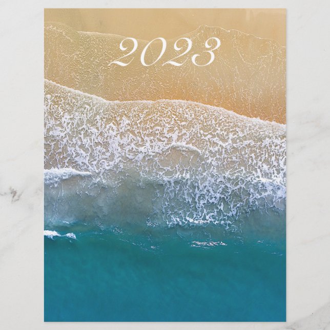One with the Beach 2023 Calendar Flyer (Front)