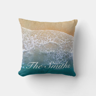 One with the Beach Throw Pillow