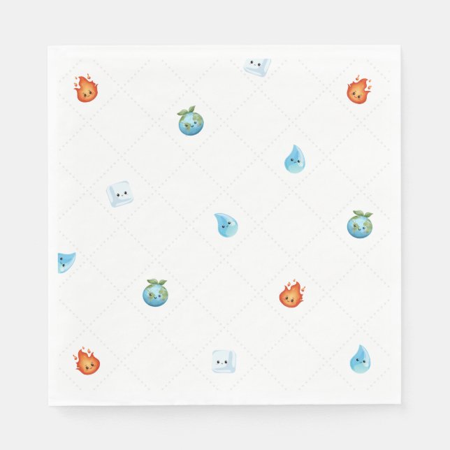 ONE With The Elements First Birthday  Napkin (Front)