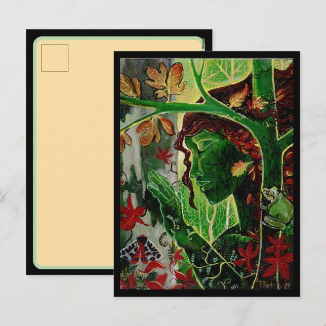 One With the Trees Dryad Holiday Postcard (Front/Back)
