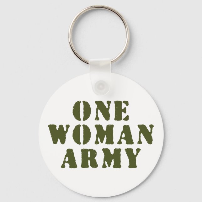 ONE WOMAN ARMY KEYCHAIN (Front)