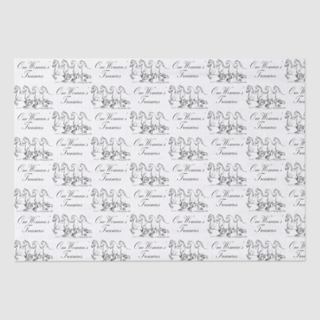 One Woman's Trearsures Horse Tissue Paper (Front)