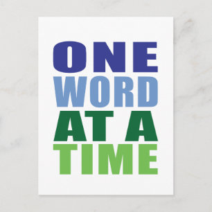 One Word at a Time Postcard
