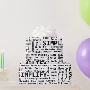 One Word Collage To Live By Wrapping Paper