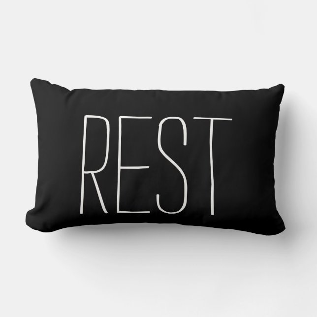 One Word: Rest Lumbar Pillow (Front)
