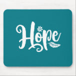 One Word That Say Hope Cursive Calligraphy Mouse Pad<br><div class="desc">Hope. Inspirational and motivational quote and saying design with positive message and uplifting life slogan. Cool typography art merchandise for those looking for one word that defines your attitude and good vibe. Perfect for those who love funny sarcastic quote, witty humour, sassy attitude and sarcasm. Great Christmas gift and birthday...</div>
