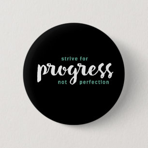 One Word That Say Progress Inspirational Quote 2 Inch Round Button