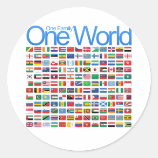 One World Classic Round Sticker