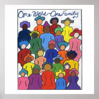 One World One Family Large Poster