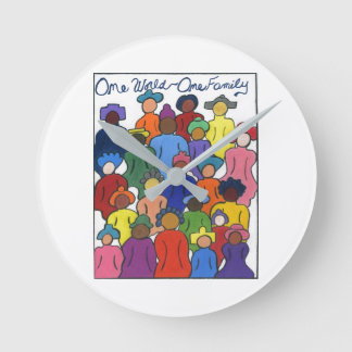 One World, One Family Multicultural Clock