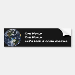 One World Our World Bumper Sticker