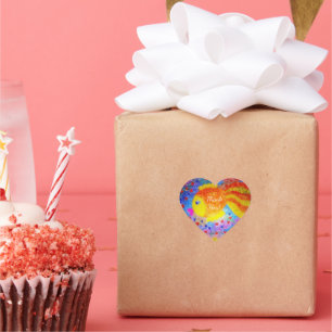 One Year of Love Tropical Fish 1st Birthday Heart Sticker