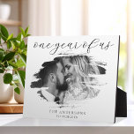 One Year of Us First Wedding Anniversary Plaque<br><div class="desc">Create your own custom photo first wedding anniversary gift. Simple to personalize by adding one of you favourite pictures in a brush stroke shape and your own text.</div>