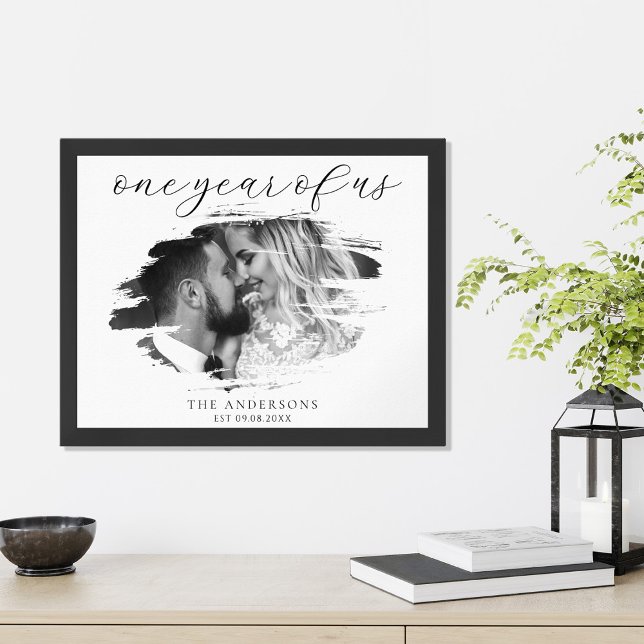 One Year of Us Personalized Wedding Anniversary  Poster (Creator Uploaded)