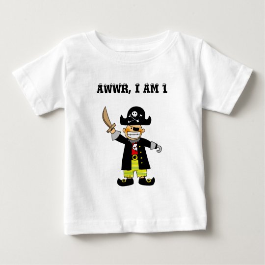 One year old pirate boy baby T-Shirt