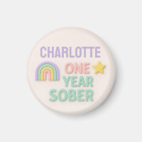 One Year Sober sobriety gift LGBT personalized AA