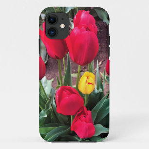 One Yellow with Red Tulips iPhone 11 Case