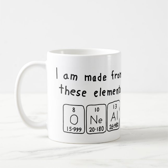 Oneal periodic table name mug (Left)
