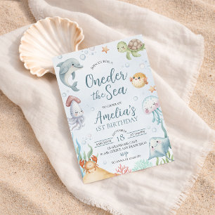 Oneder the Sea 1st Birthday Invite