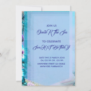 Oneder the Sea Birthday Invitation Printable, Unde
