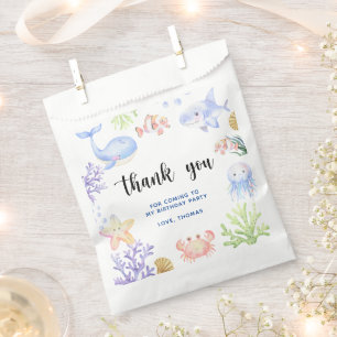Oneder The Sea Birthday Under The Sea Thank you Favour Bag