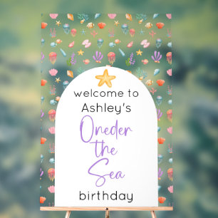 Oneder The Sea Birthday Welcome Acrylic Sign