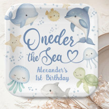ONEder The Sea Boy 1st Birthday Cute Ocean
