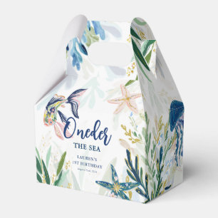 Oneder the Sea Coastal 1st Birthday Favor Box