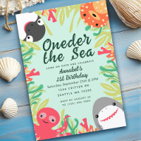 Oneder the Sea Cute Animals Kids 1st Birthday