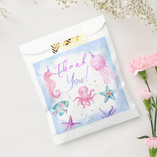 ONEder The Sea Mermaid 1st birthday Cute Ocean  Favour Bag (Sealed)