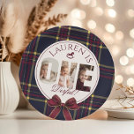 OneDerful 1st Birtdhay Burgundy Classic Plaid Paper Plate<br><div class="desc">OneDerful 1st Birtdhay Burgundy Classic Plaid Paper Plates 
Matching items available.</div>