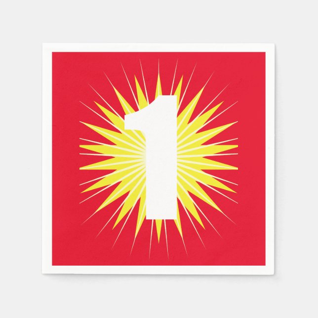 Onederful 1st Birthday Party Napkin (Front)