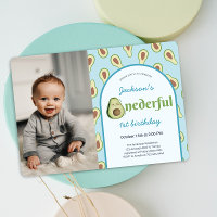 Onederful Avocado 1st Birthday Party Photo