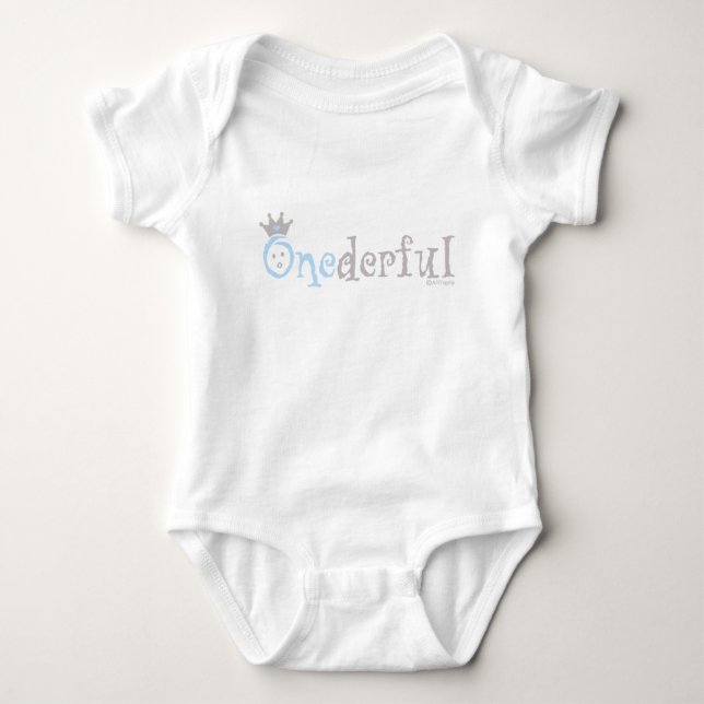 ONEderful BABY (blue) Bodysuit (Front)