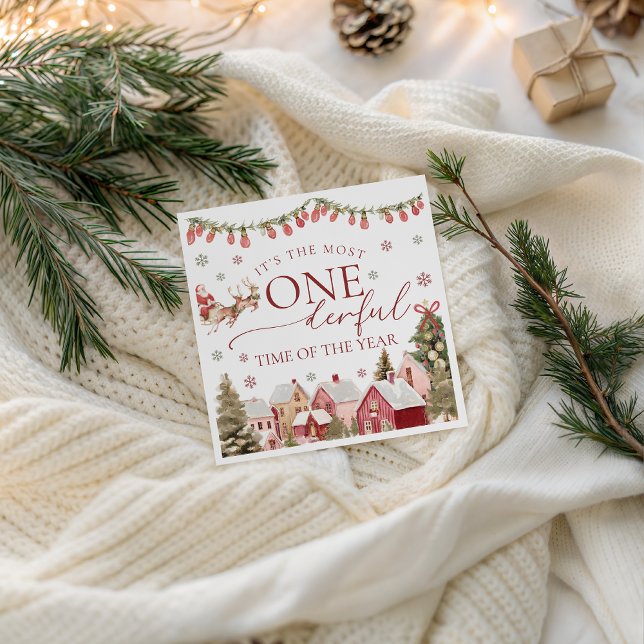 ONEderful Christmas Party Napkins (Creator Uploaded)