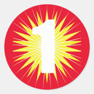 Onederful Cute Colourful 1st Birthday Party Classic Round Sticker