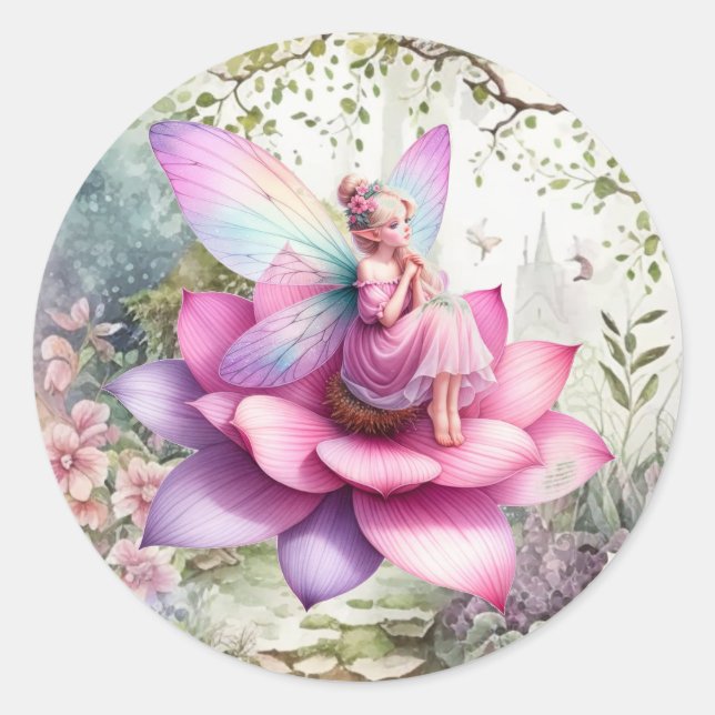 Onederful Fairy Enchanted Forest Birthday Sticker (Front)