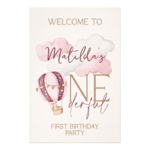 ONEderful First Birthday Party Welcome Sign