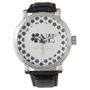 Onederful Floral 1st Birthday Party Watch