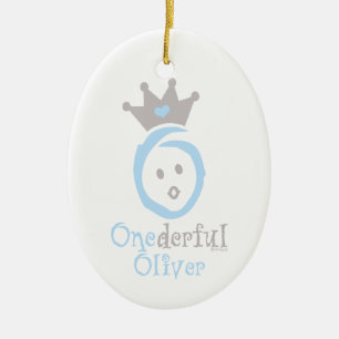 ONEderful Oliver Ceramic Ornament