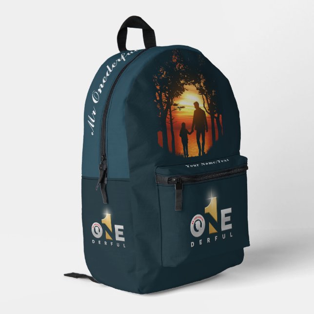 Onederful Parents' Day | Father's day -   Printed Backpack (Back Corner Left)