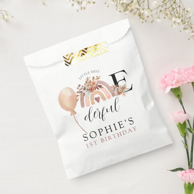 ONEderful Rainbow Girl's Birthday  Favour Bag (Sealed)