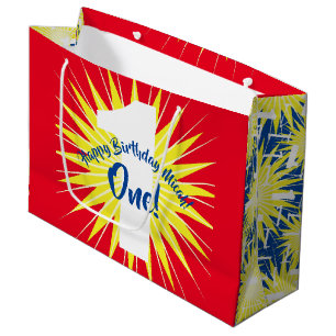 Onederful Superhero 1st Birthday Party Kid's Large Gift Bag