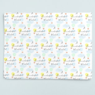 Onederful World Hot Air Balloon 1st Birthday Tissue Paper