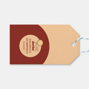 Onederful YAK Hot Air Balloon 1st Birthday Gift Tags