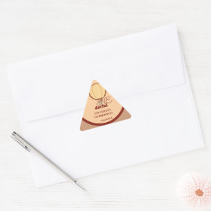 Onederful YAK Hot Air Balloon 1st Birthday Triangle Sticker